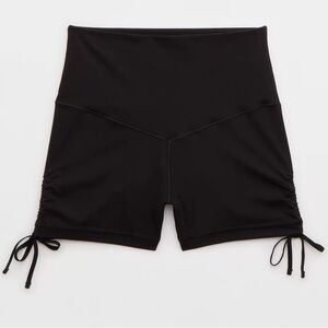 OFFLINE By Aerie Real Me High Waisted Ruched Tie 3" Shortie Medium